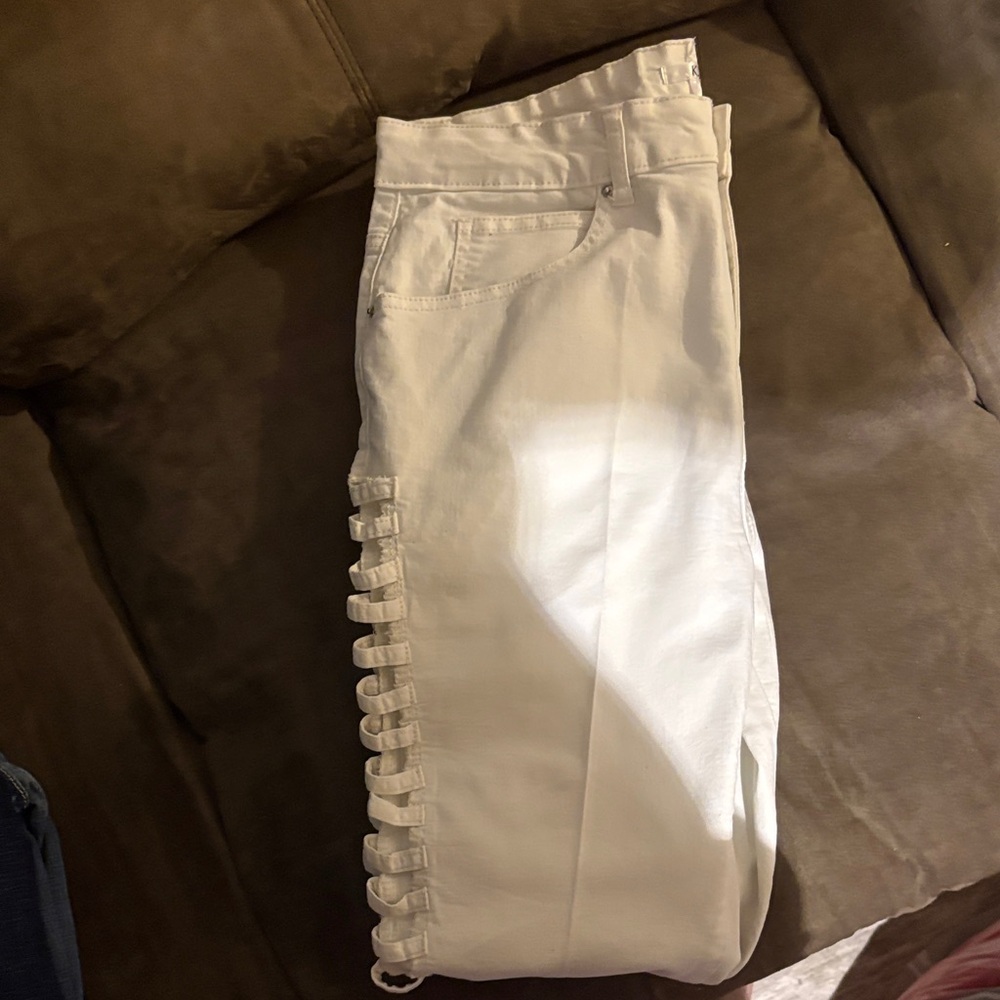 K Jordan Women's Straight Leg Jeans - White
